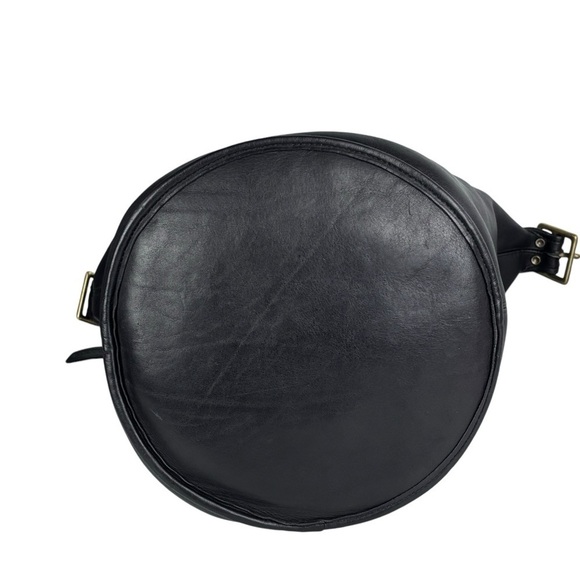 COACH VINTAGE 80S EXTRA LARGE BLACK GLOVETAN LEATHER CLASSIC DUFFLE SAC FEED BAG - Picture 10 of 13